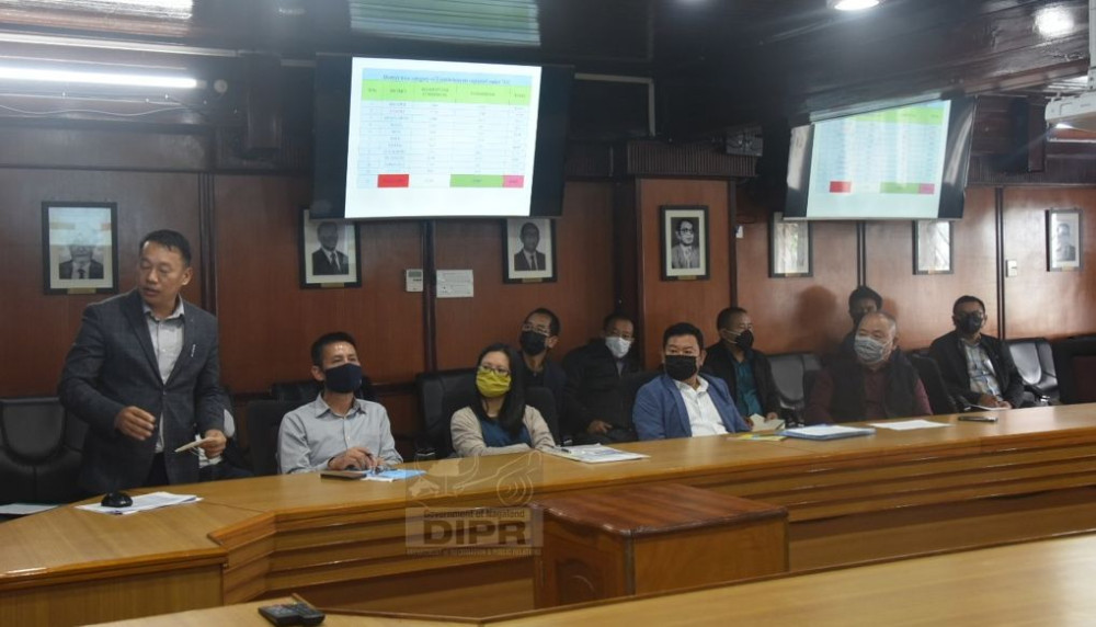 Officials during the meeting called to examine the provisional report of the 7th Economic Census at Chief Secretary's Conference Hall, Secretariat, Kohima on October 30. (DIPR Photo)